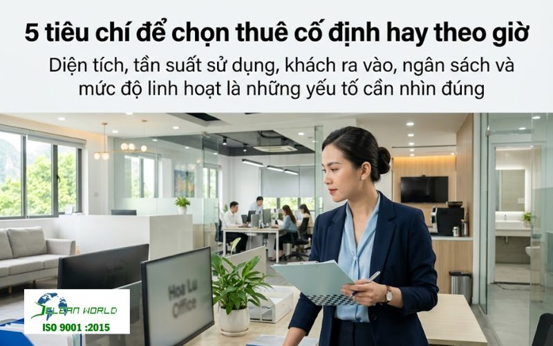 nên thuê tạp vụ cố định hay theo giờ 