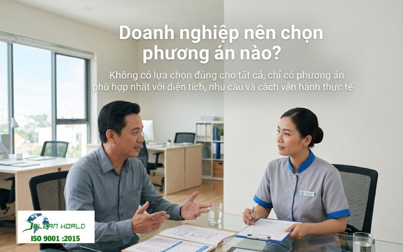 nên thuê tạp vụ cố định hay theo giờ 