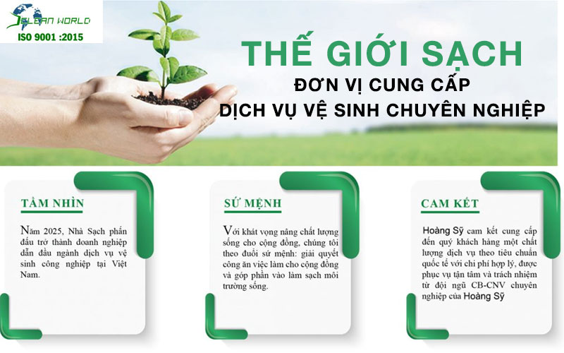 Thế Giới Sạch là công ty cung cấp dịch vụ vệ sinh công nghiệp uy tín tại Thành Phố Hồ Chí Minh