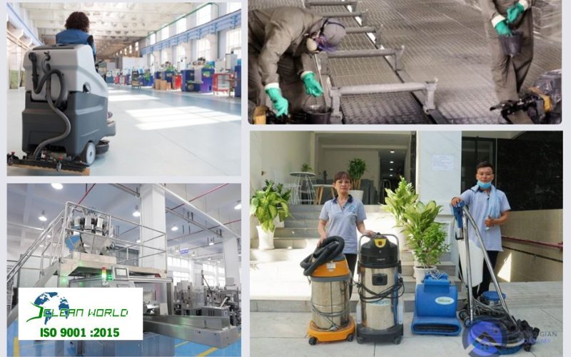 Dịch vụ vệ sinh công nghiệp theo giờ Bình Dương 