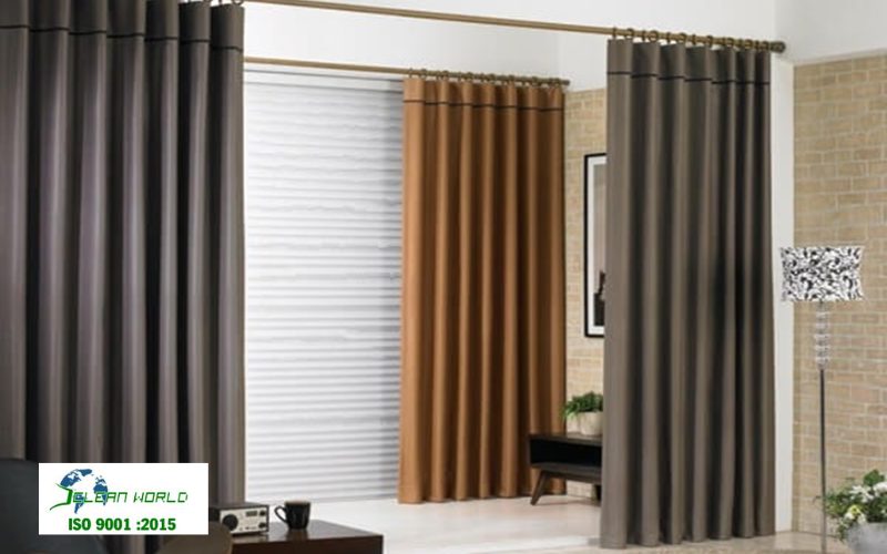 cách giặt rèm vải tráng cao su 