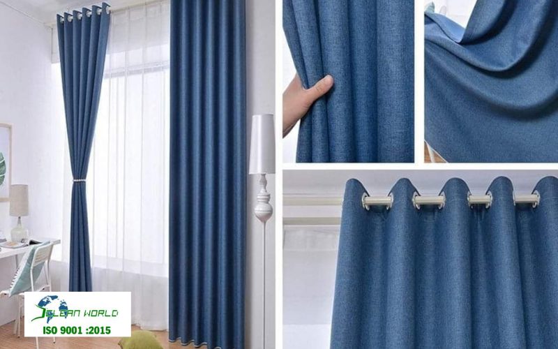 cách giặt rèm vải tráng cao su 