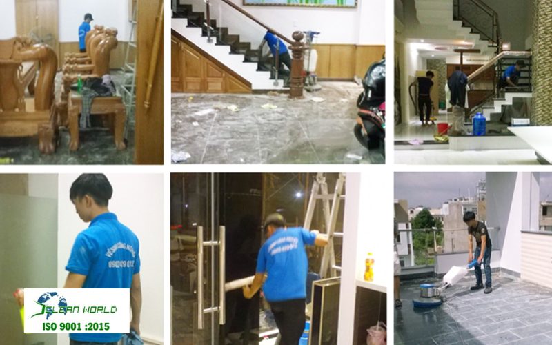 dọn vệ sinh sau sửa nhà