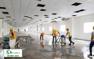 vệ sinh sau thi công nhà máy