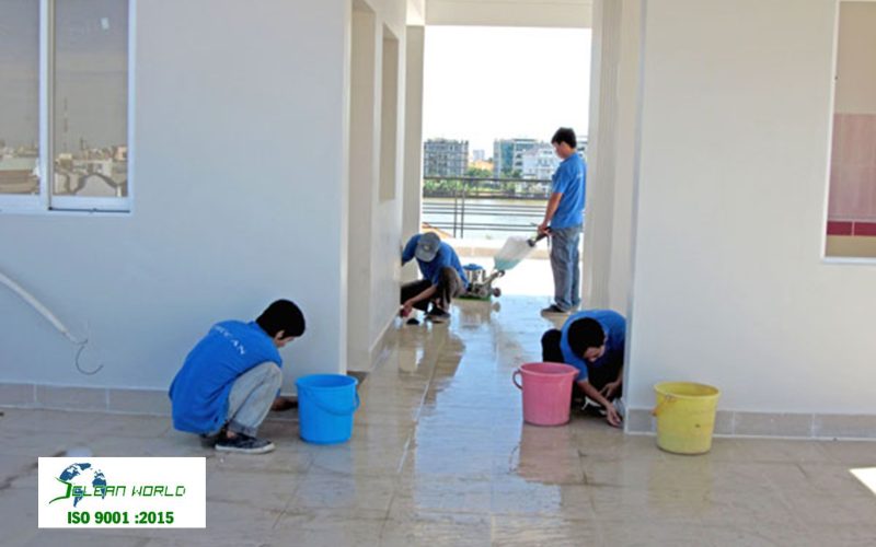 vệ sinh sau thi công nhà máy