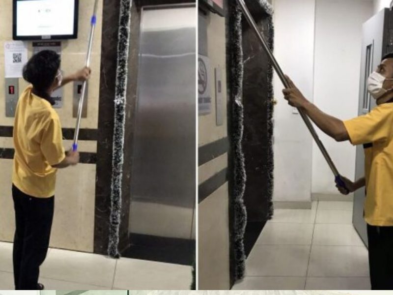 Dịch vụ làm sạch khu vực thang máy và sảnh chờ uy tín, chuyên nghiệp