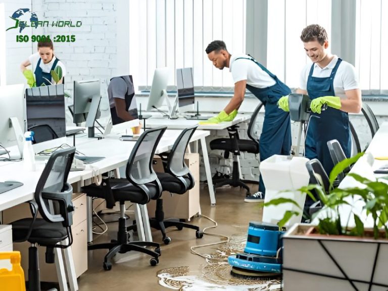 vệ sinh văn phòng sau sửa chữa