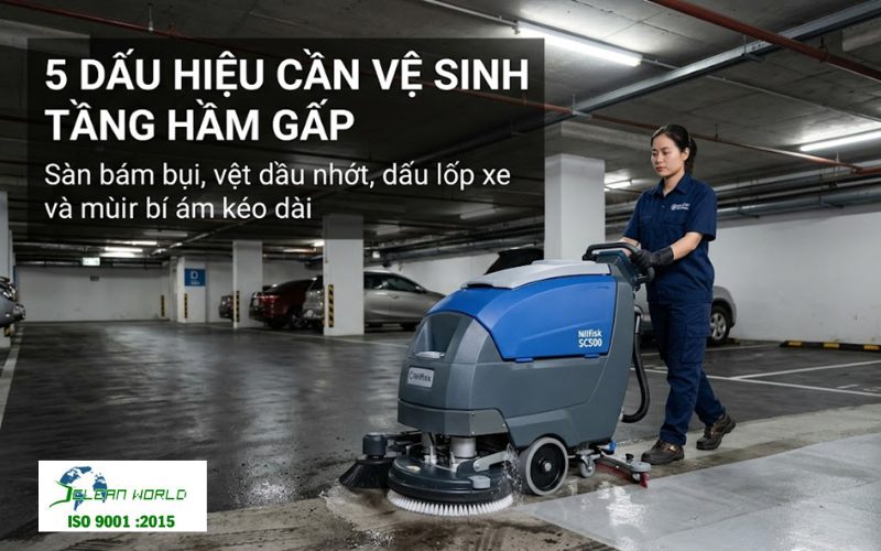 dịch vụ vệ sinh bãi đỗ xe tầng hầm 