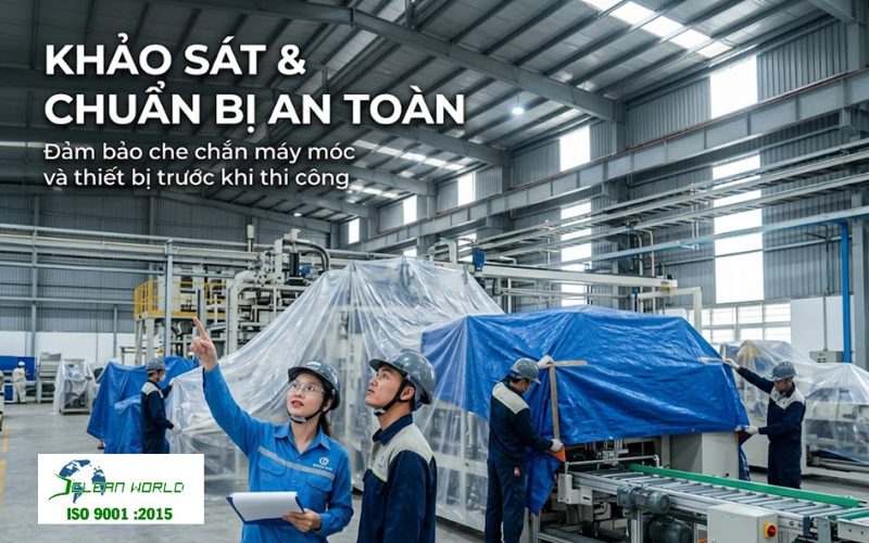 quy trình vệ sinh trần nhà xưởng 