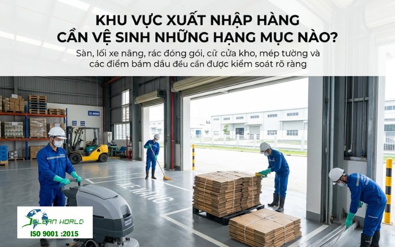 vệ sinh khu vực xuất nhập hàng